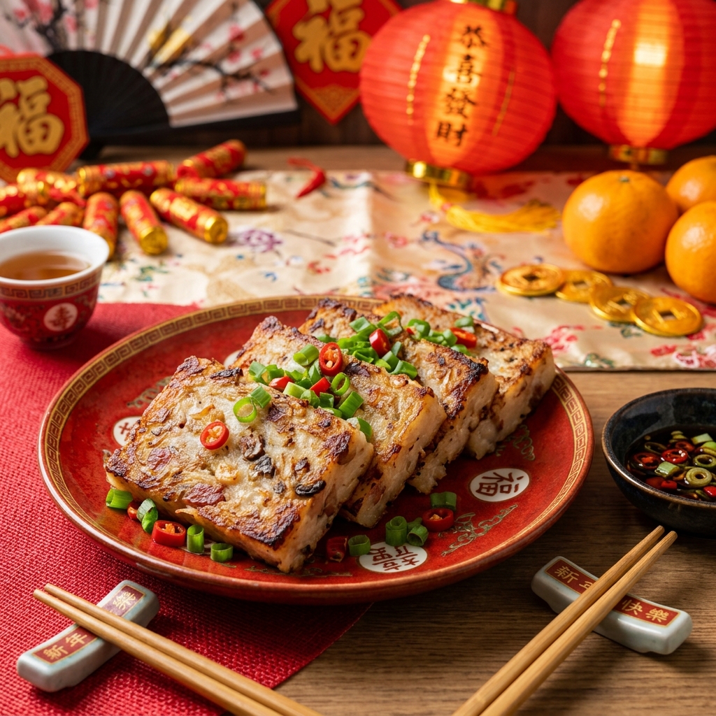 Traditional Turnip Cake and Taro Cake